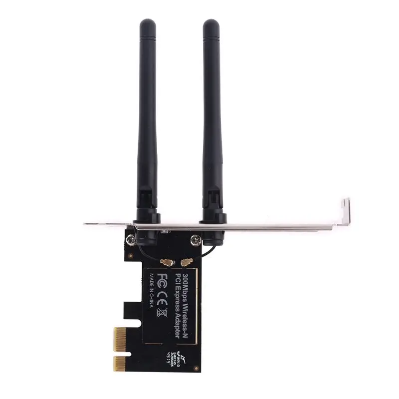 

300 Мбит/с 2,4 ГГц Беспроводной Bluetooth адаптер Wi-Fi адаптер PCI-E чистая работа карта PCI-Express Wi-Fi для стационарного персонального компьютера