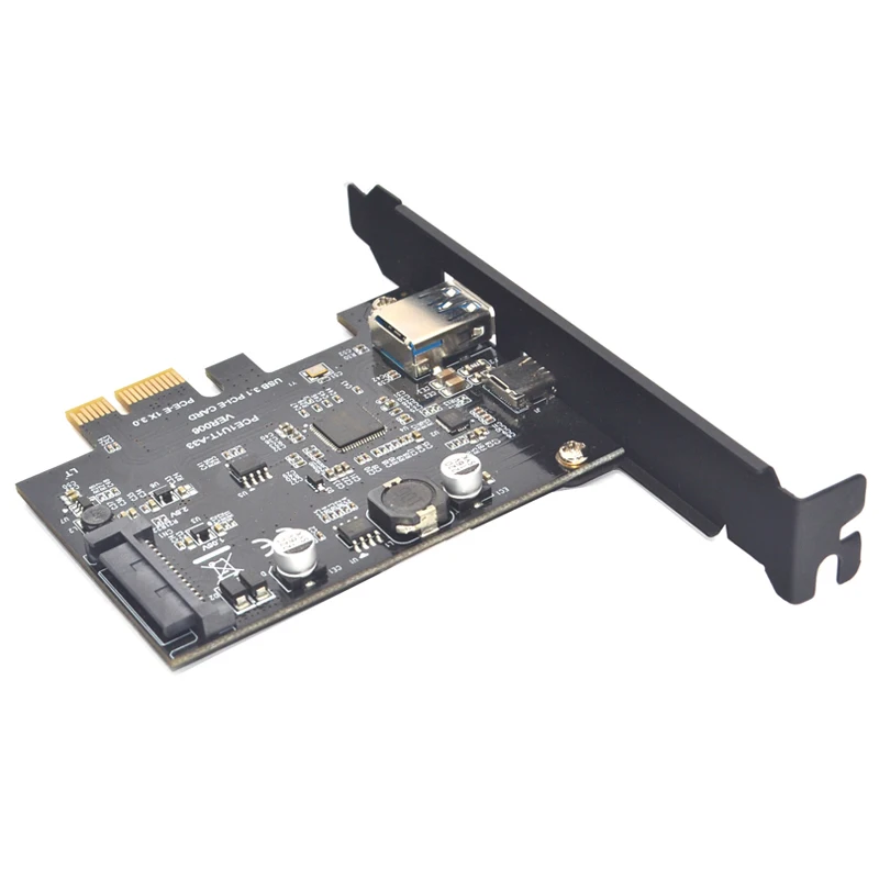 SuperSpeed USB 3 1 Type C + 0 PCI-Express Расширительная карта Riser 15pin SATA разъем питания PCIE X1 адаптер