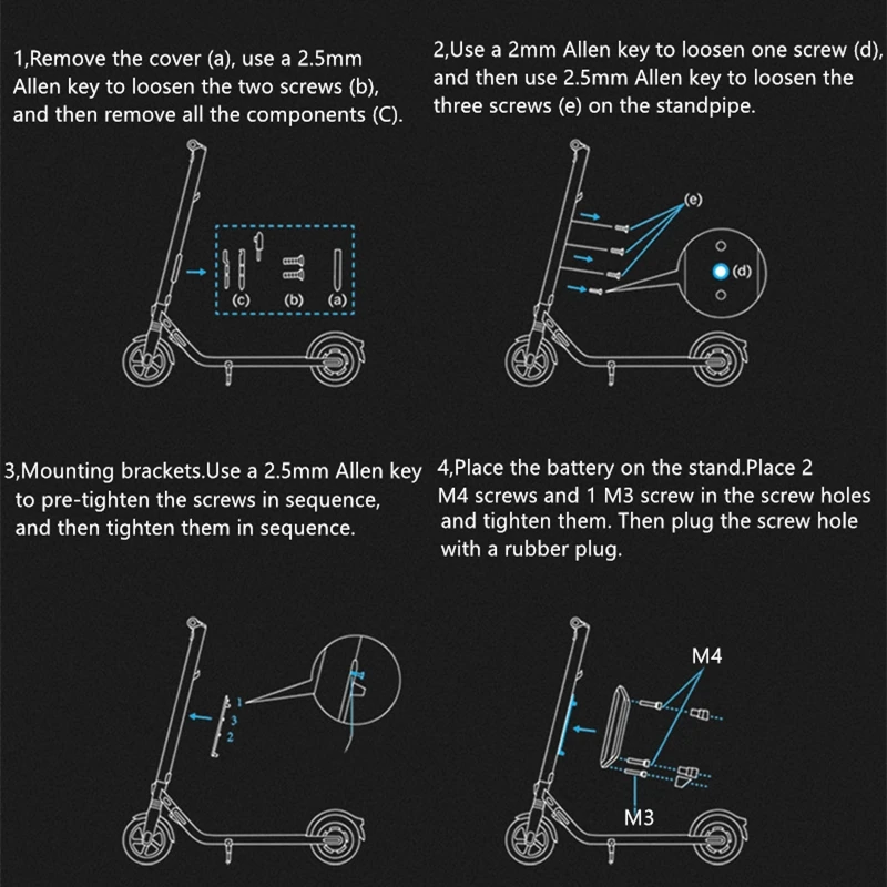 Аккумулятор Ninebot для ES1 ES2 ES4 E22 E22E E22D 187 Вт · ч|Батарея электровелосипедов| |
