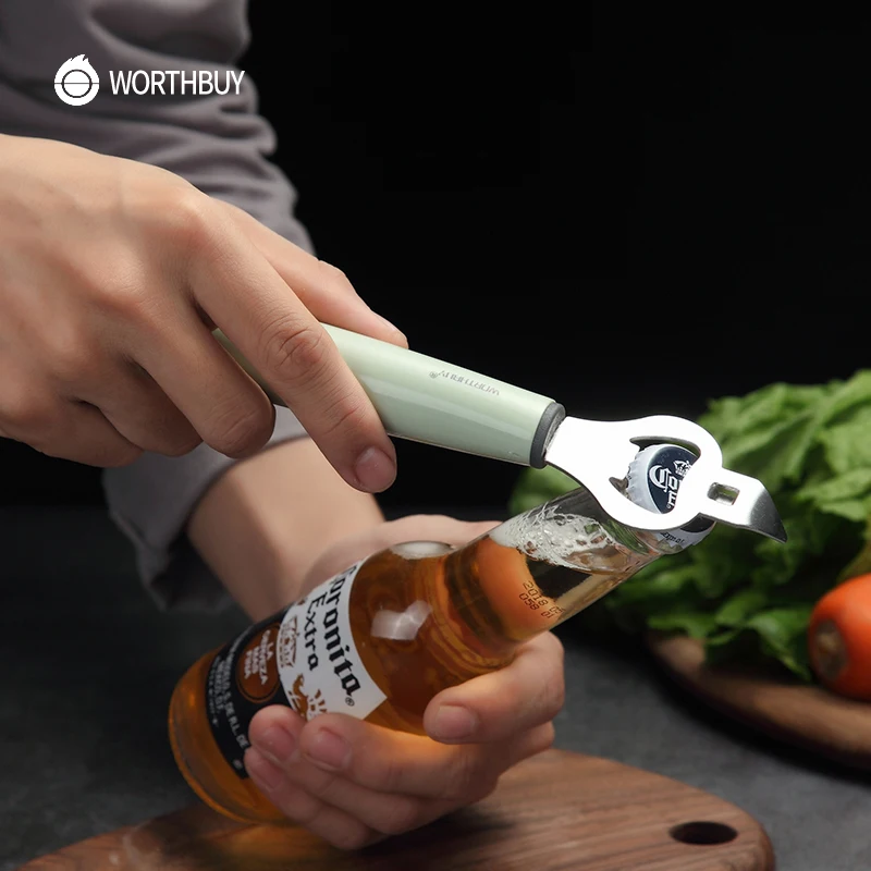 WORTHBUY Многофункциональная открывалка для бутылок пива из нержавеющей стали с