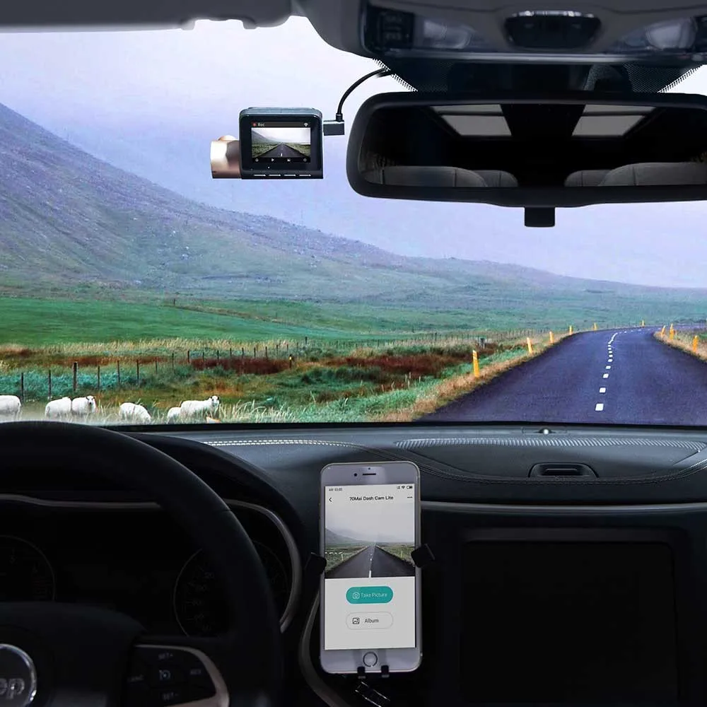 70mai Dash Cam Lite 1080P Ultra HD Автомобильный видеорегистратор 24H парковочный монитор с wifi Автомобильный видеорегистратор 1920 × 1080 500mAh аккумулятор FOV 130 Degr
