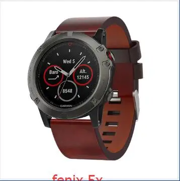 Fenix 5xBrown2 20 26 22 мм роскошный кожаный ремешок сменный ремешок с инструментами для Garmin Fenix 5/5S/5x gps часы высококачественный ремешок Sep7 - Цвет: Fenix 5xBrown2