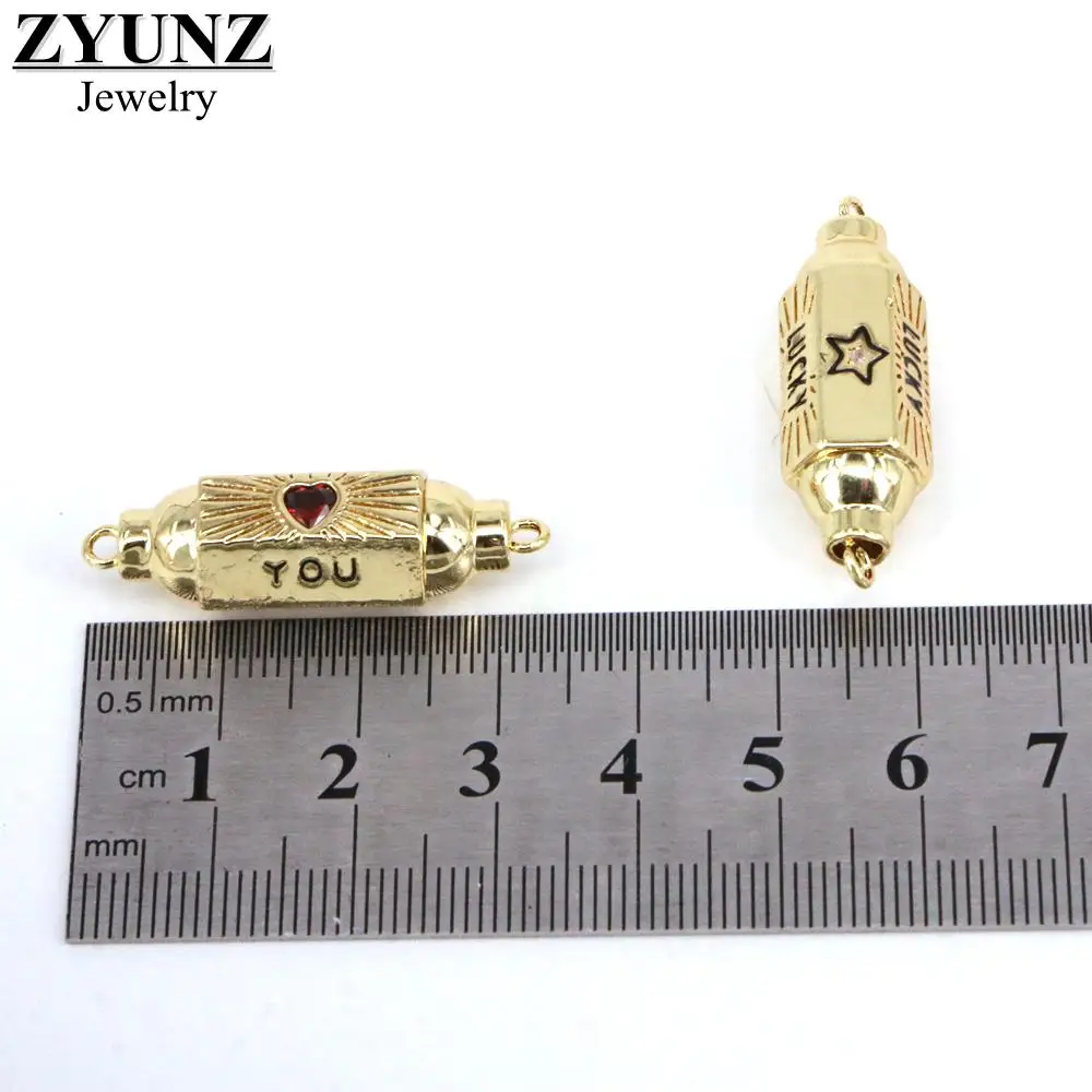

12PCS, Gold Love Charm Connector Beads Accessories For Diy Bracelet Necklace Copper Accessories