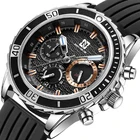 Часы мужские кварцевые с календарем, на резиновом ремешке, 2020