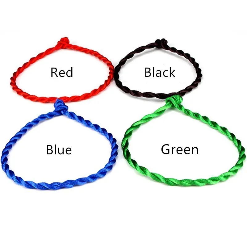 Женский и мужской браслет с красной нитью красный зеленый ручной работы