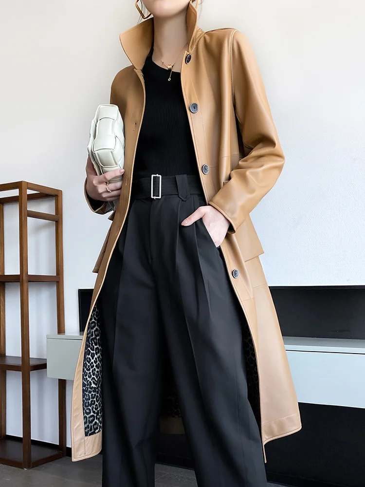 

Женская кожаная ветровка, с квадратным воротником