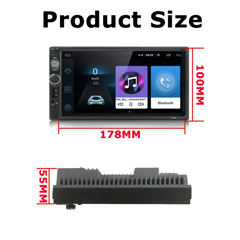 

Android 9.1 Car Radio 7010B Multimedia Stereo Receiver WIFI USB 7-inch Capacitive Screen Bluetooth Hands-Free IOS GPS FM