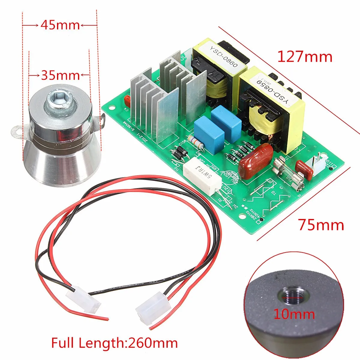 

Ultrasound Cleaning Transducer Cleaner 220V 100W High Performance 40KHz Power Driver Board Circuit Board for Ultrasonic Cleaner