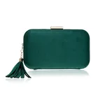 Сумка-клатч женская кожаная, с кисточками, a5718