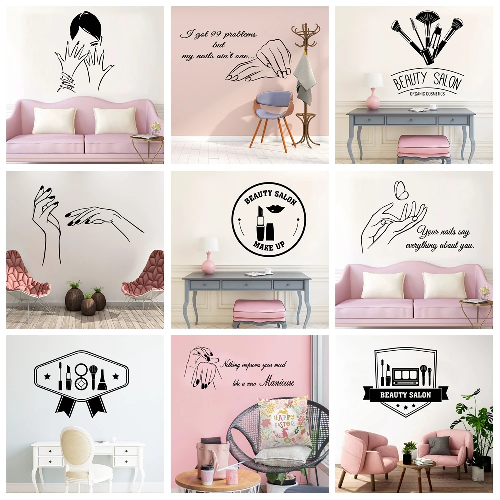 

Fashion Beauty Salon Quote Home Decor Vinyl Wall Stickers For Beauty Room Decals Barber Salon Frase Wallpaper Creative Sticker
