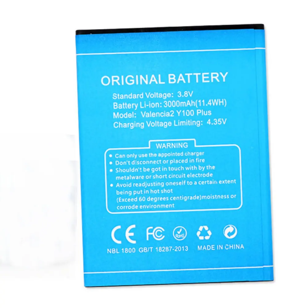 

For DOOGEE Y100 Plus Battery For Doogee Valencia 2 Y100 Plus 3000mAh High quality Replacement Battery NEw