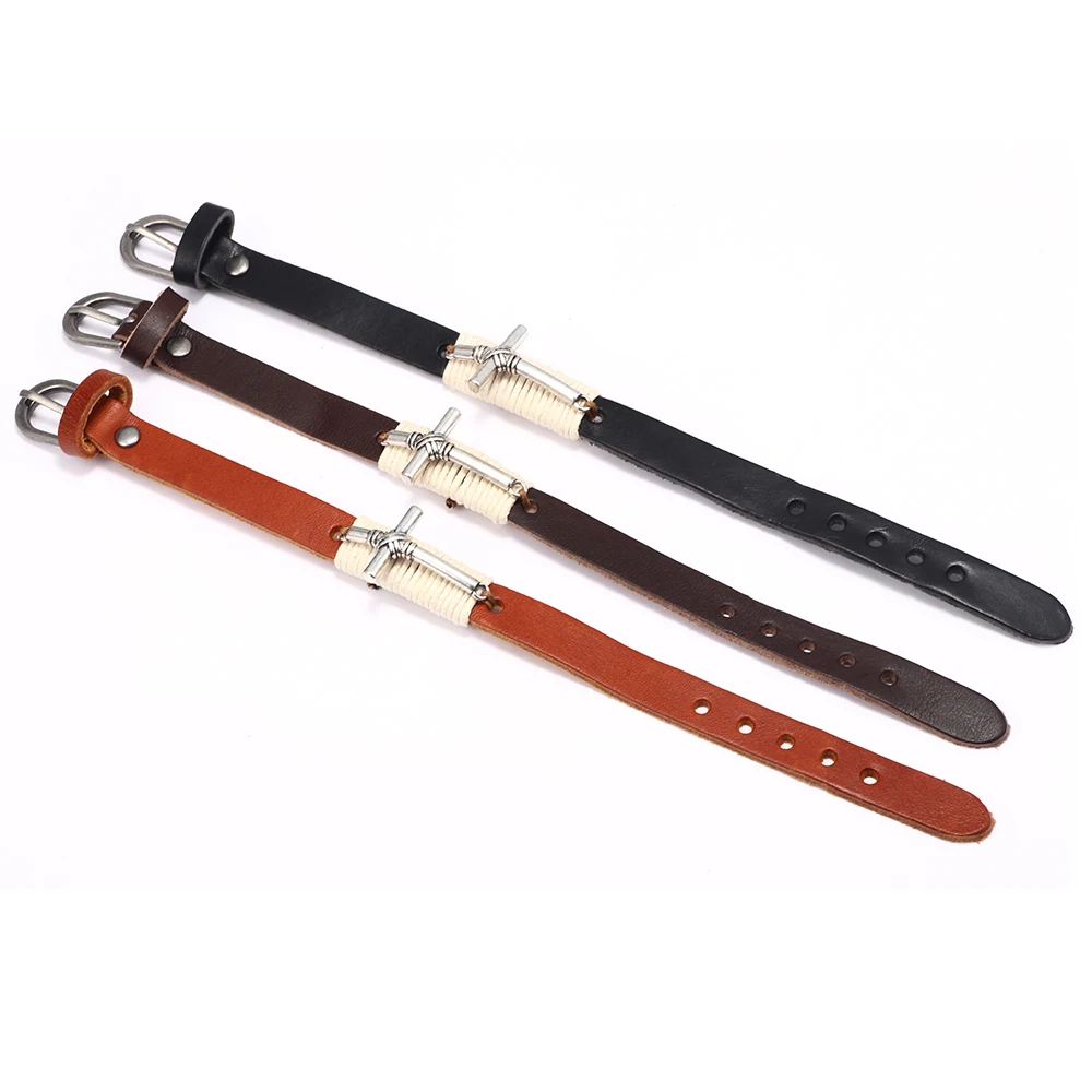 Новое поступление ретро классический кожаный браслет регулируемый манжета