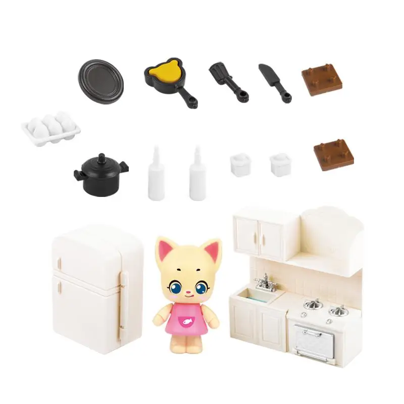 Игрушечный набор для детей с изображением котенка из мультфильма|Игрушечная