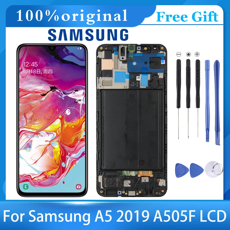 

6.4''New For Samsung Galaxy A50 SM-A505FN/DS A505F/DS A505 LCD Display Touch Screen Digitizer Assembly For Samsung A50 LCD