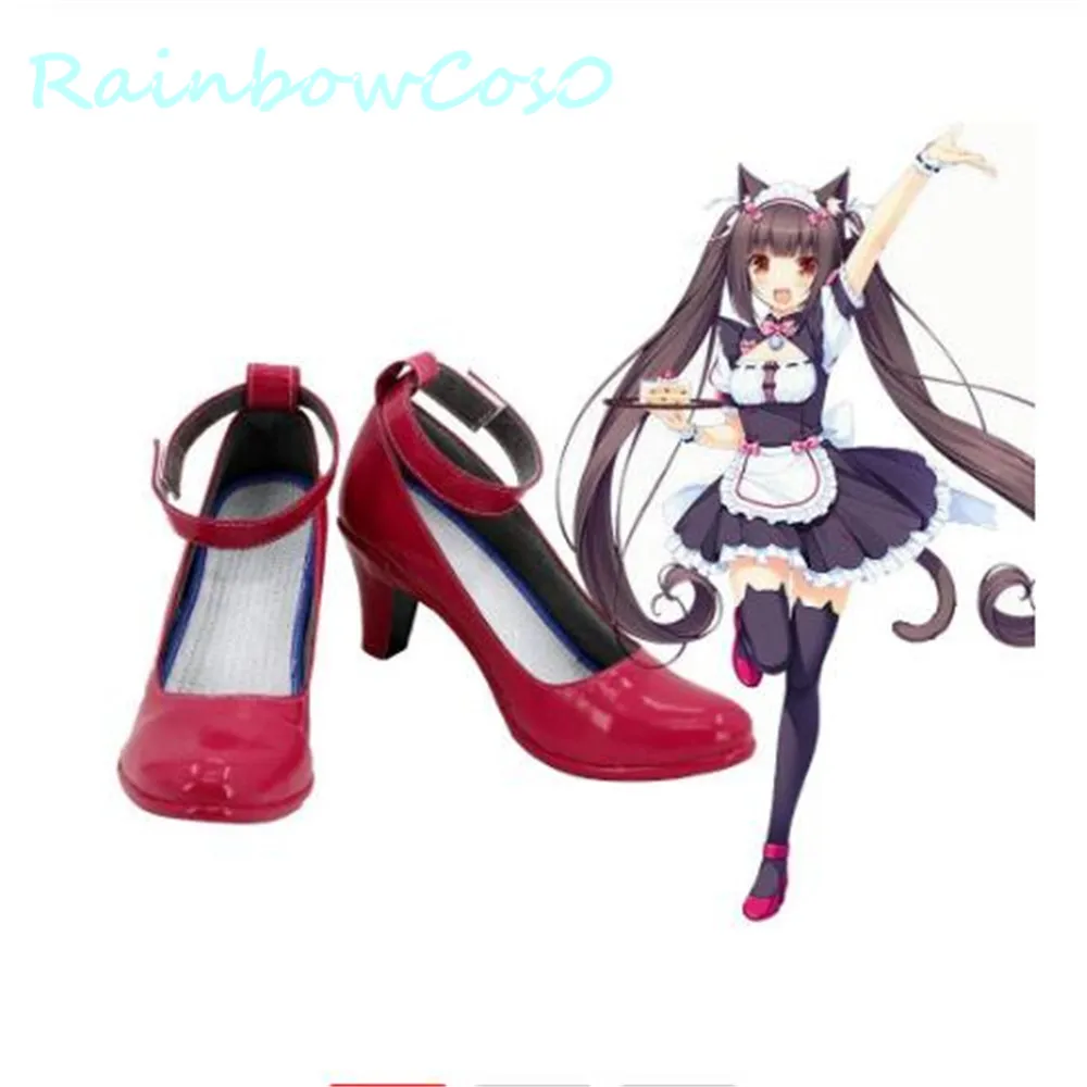 Красные ботинки для косплея NEKOPARA Chocola RainbowCos0 Рождественская игра аниме Хэллоуин