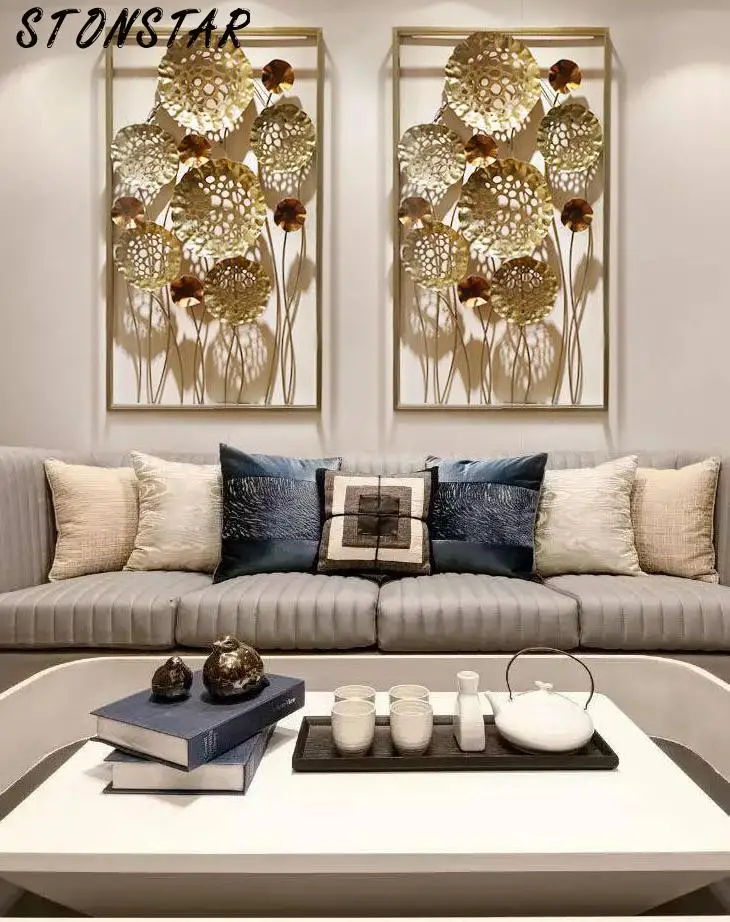 

3D Metal Wall Decor Living Room Wall Art Picture Decoration Creative Iron Wall Ornaments Nordic Wall Plaque 1657576