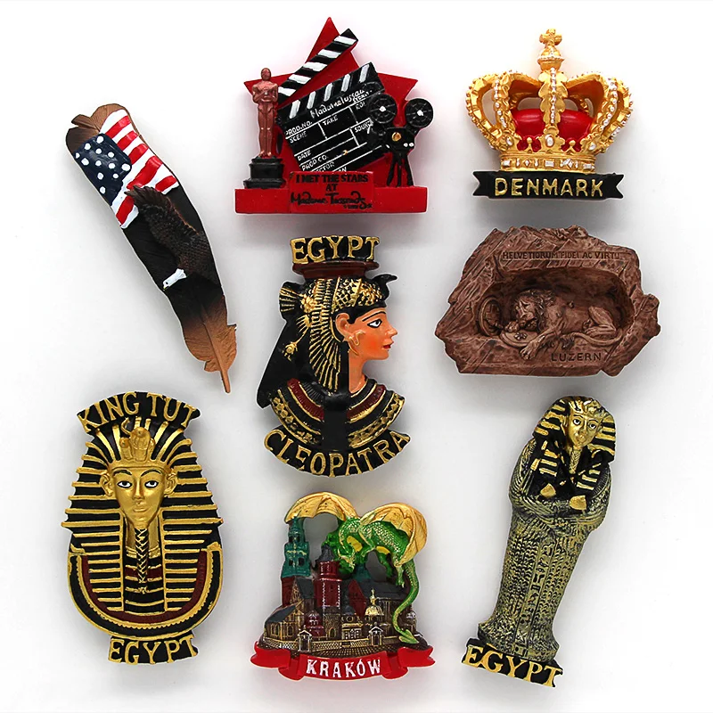 Магнитный холодильник с 3d-магнитом на Голливуд США финская корона египетский