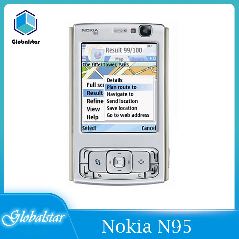 

Nokia N95 Восстановленный Оригинальный Nokia N95 5MP камера мобильный телефон разблокированный 3G Wifi Арабский Русский язык Восстановленный