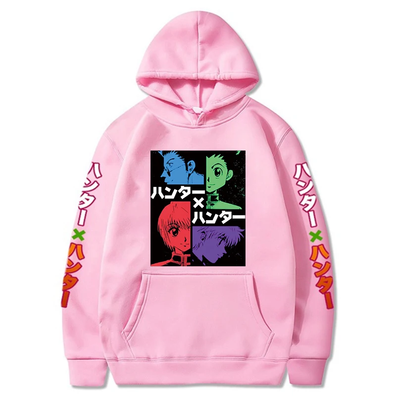 

New Japanese Style Harajuku Streetwear Hoodies HUNTER X HUNTER Gon Killua Zoldyck Leorio Homme Fleece Pullover Hooded Tops