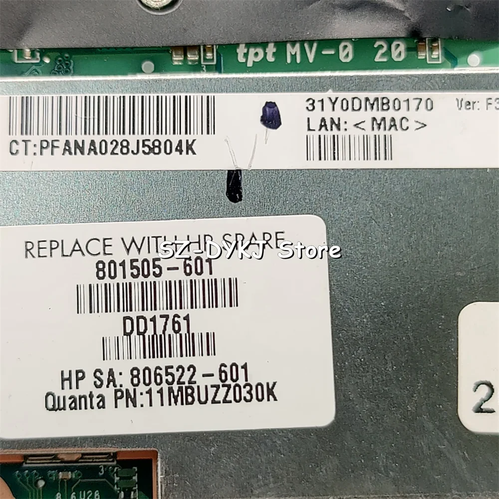 for hp x360 g1 13 4000 laptop motherboard 801505 601 801505 501 801505 001 with i7 5500u cpu 8gb ram da0y0dmbaf0 mainboard free global shipping