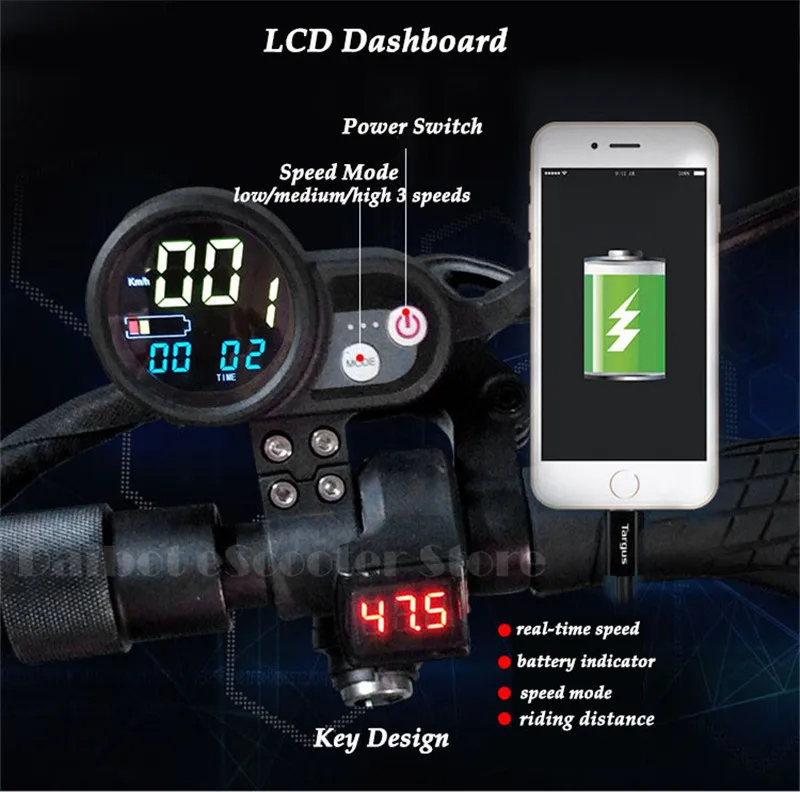 10 ''мощный электрический скутер электрические скутеры с двойным приводом 2000W