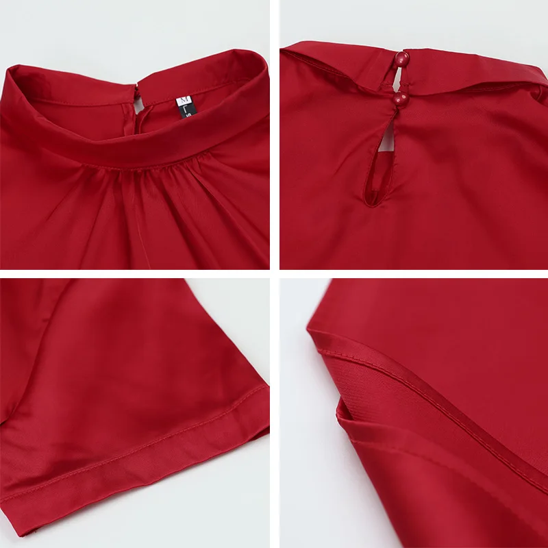 

Korean Silk Women Blouses Shirt Women Satin Silk Blouse Tops Woman Solid Silk Blouse Top Loose Blusas Femininas Elegante