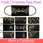 1050 шт., одноразовые маски для лица с рождественским принтом
