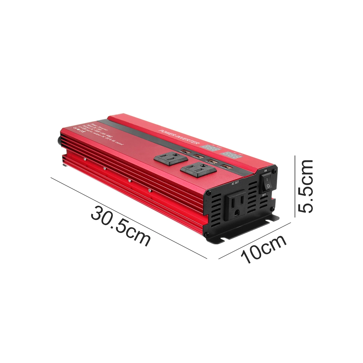

Inverter 5000W DC12/24V To AC110V/220V Car Solar Inverter Voltage transformer Charger Converter LCD display With 4USB interface