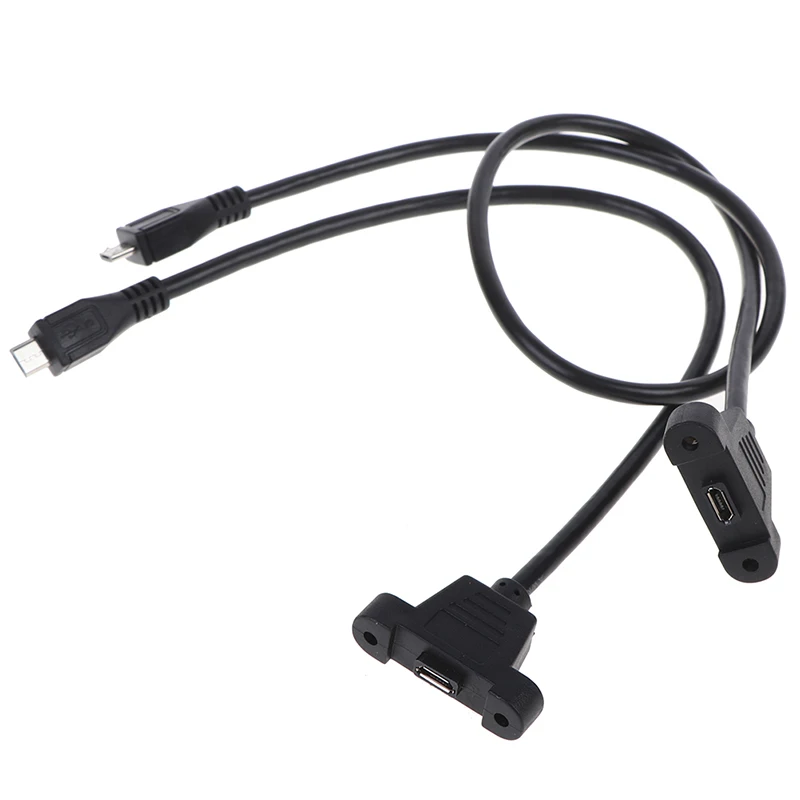 Micro USB 2 0 штекер к B гнездовой соединительный кабель с панельным монтажным