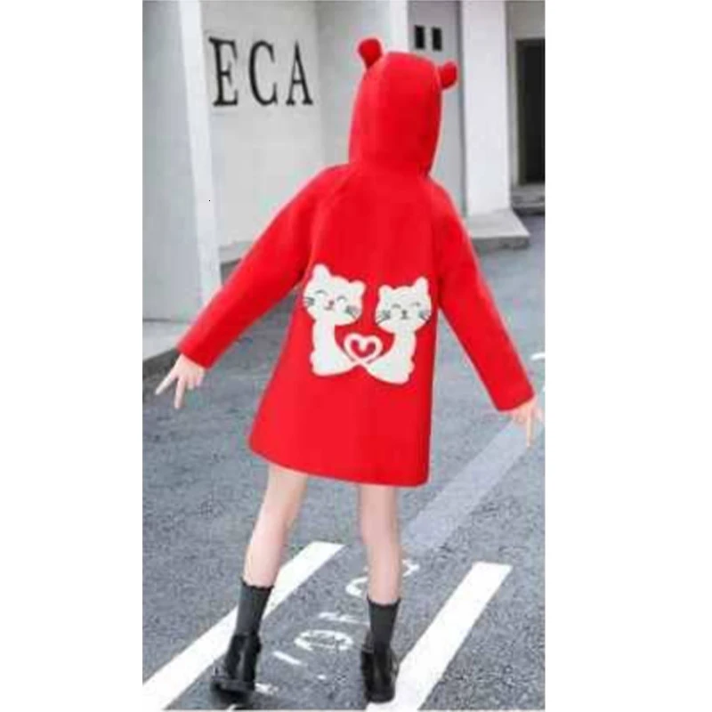 Лидер продаж модное Свободное пальто с капюшоном для девочек хлопковое детское