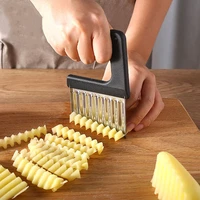 stainless steel wavy potato chips slicer cucumber carrot vegetable knife fruit dough cutter food shredders kitchen cooking tools
