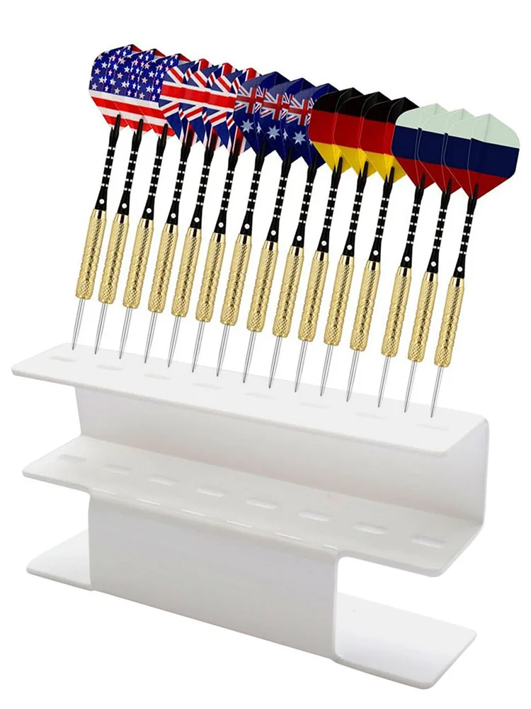 

Acrylic Dart Holder Non-slip Holds Up 8 Darts Wall Display Rack Home Darts Plastic Tip Set Darts Organizer