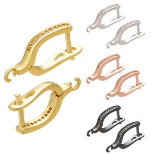 Застежки для сережек ZHUKOU 11x22 мм сделай сам, Женские аксессуары для изготовления ювелирных изделий ручной работы, нестандартные серьги с кристаллами, модель: VE121