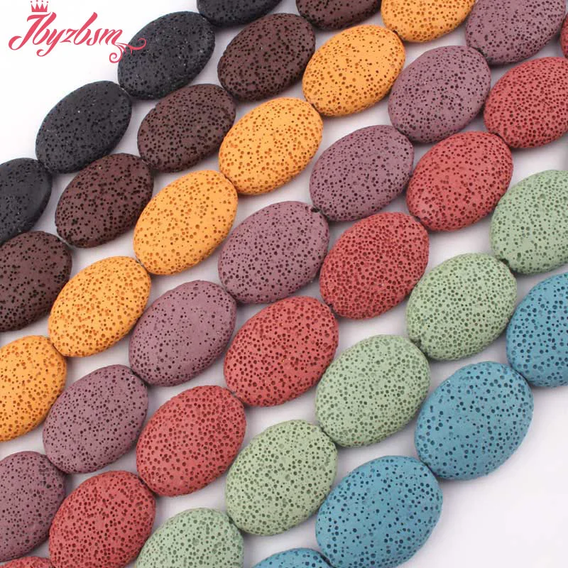 24x30 мм губка овальные бусины покрытие из вулканического камня натурального
