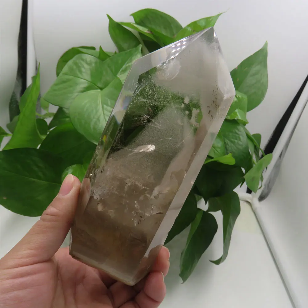 411g New AAAA Natural White Phantom Rutile Quartz Crystal Point Wand Mineral Stone | Дом и сад