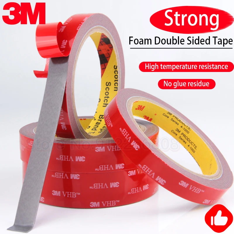 

3M VHB Heavy Duty Mounting Double Sided Tape Adhesive Acrylic Foam 6/8/10/12/15/20/30/40mm High Viscosity For Car Home Office