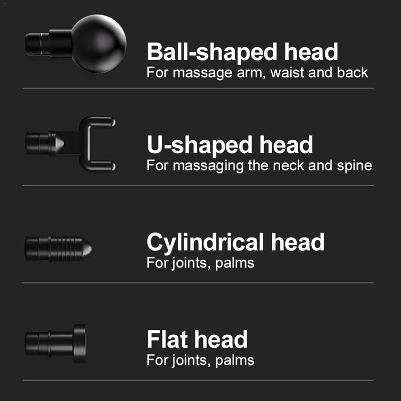 

Muscle Massager Muscle Pain Management Body Relaxation Therapy Machine Device with 4 Replacement Heads