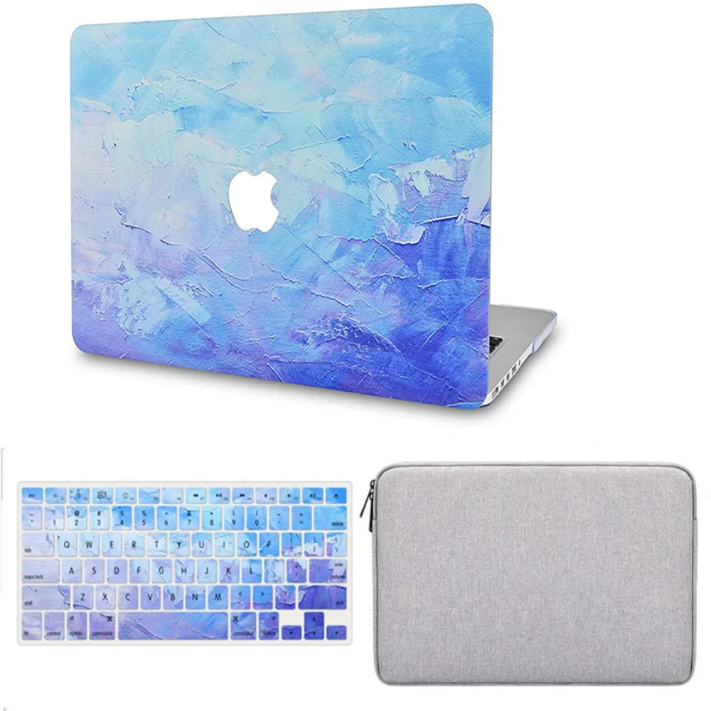 

Laptop Case Compatible For MacBook Air 13 Retina 2020 2019 2018 Keyboard Cover Sleeve Hard Shell Painted Case A1932 3 in1
