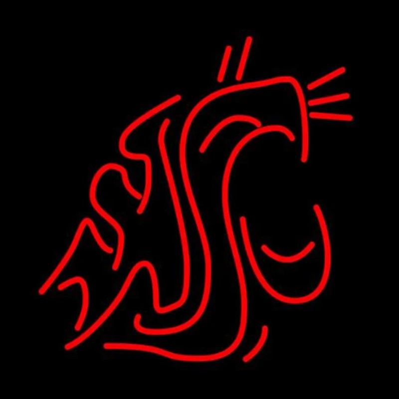 Баскетбольная вывеска в национальном колледж штат США куга неоновая Настоящая