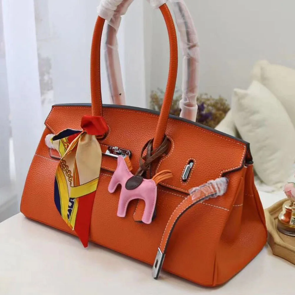 

Luxury Brand Design Tote Bags Silk Scarf High Quality Soft Leather Capacity Fashion Large Capacity Lady's Bag No Shoudler Strap
