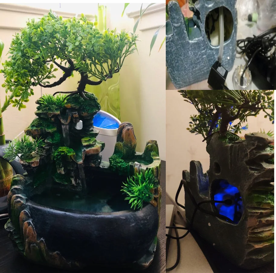 Статуя водопад фэн-шуй из смолы для креативного использования в помещении фонтан