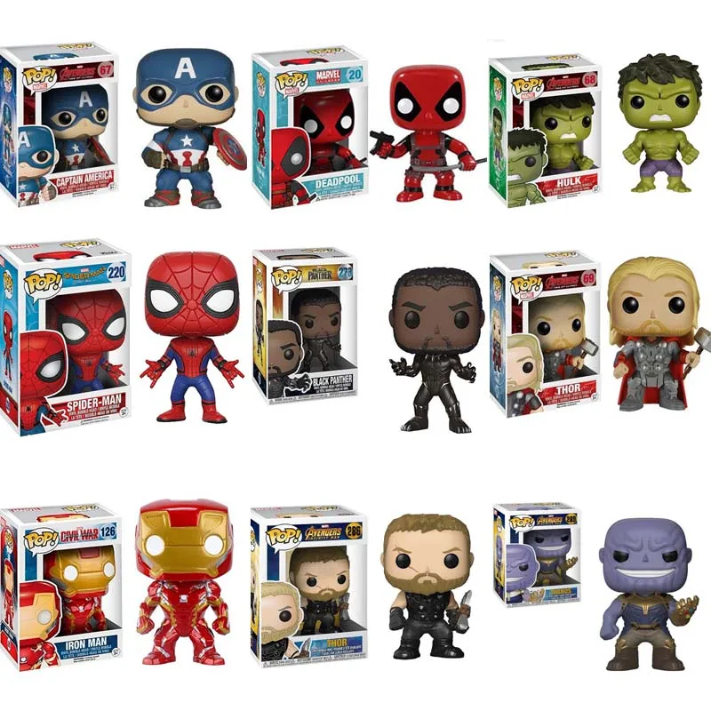 FUNKO POP фигура Мстителей &quotХалк&quot &quotТони Старк Железный человек Капитан Америка