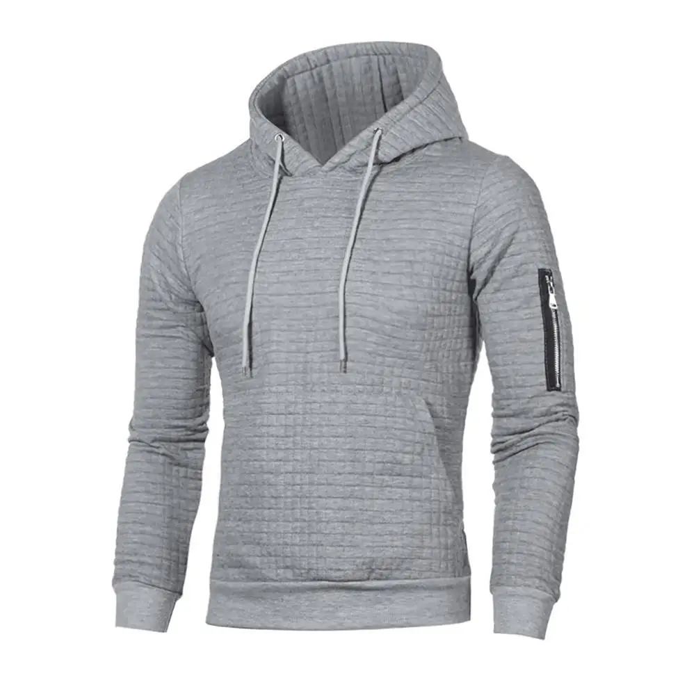 Мужской однотонный жаккардовый теплый пуловер с длинными рукавами Спортивная