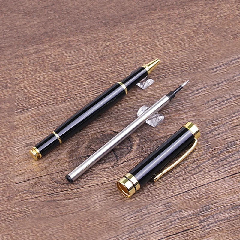 Высококачественная металлическая шариковая ручка креативная черная чернильная