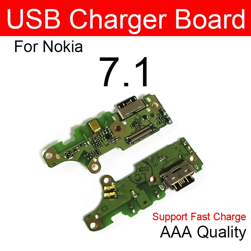 Плата порта Usb для зарядки Nokia 7 1 TA 1085 1095 1096 1100 Зарядное устройство модуль