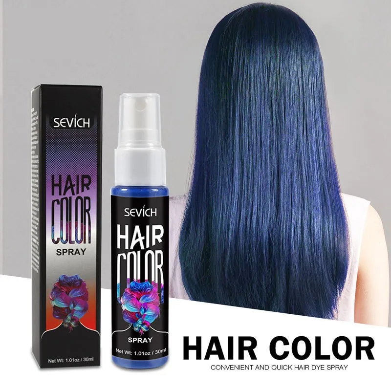 Espray rápido desechable para el cabello, tinte de seguridad resistente al agua, Color púrpura, rojo y blanco, productos para el cabello instantáneos de moda