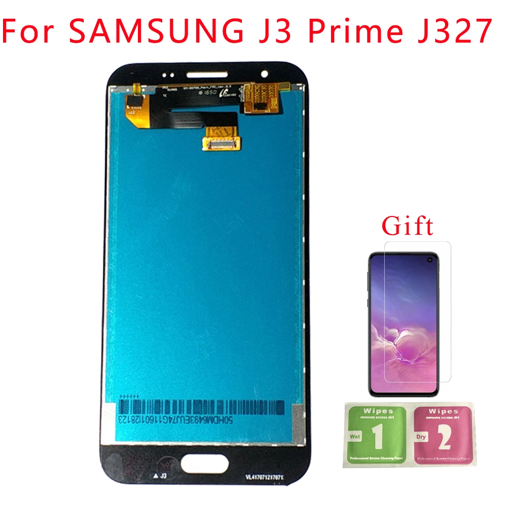 ЖК дисплей с регулировкой яркости для SAMSUNG Galaxy J3 Prime J327 J327T J327P J327T1 J327V сменный