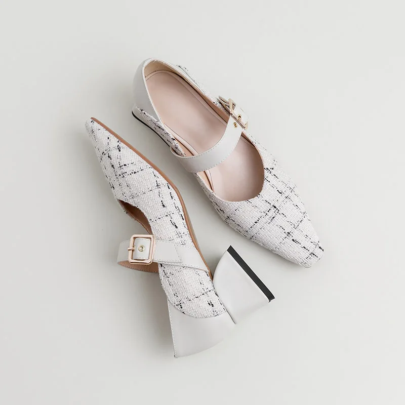 Женские туфли-лодочки Phoentin с узором Мэри Джейн Новое поступление 2020 на среднем