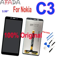original 5 99 lcd for nokia c3 lcd display touch screen digitizer assembly replacement dropshipping repair parts for nokia c3