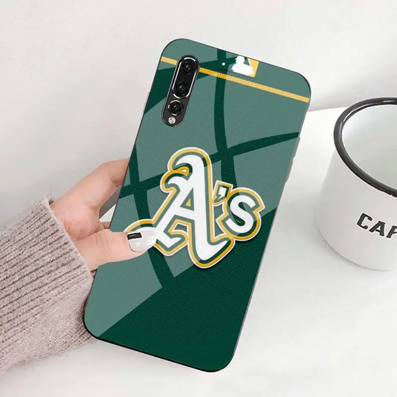 

Oakland Athletics Phone Case Tempered Glass For Huawei P9 10 Plus 20 Pro Mate9 10 20 20pro Honor7A 8X 9 10 Nova3i 5